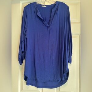 Nordstrom Rack Women's Pleione high low tunic, pre-worn VG condition, cobalt L